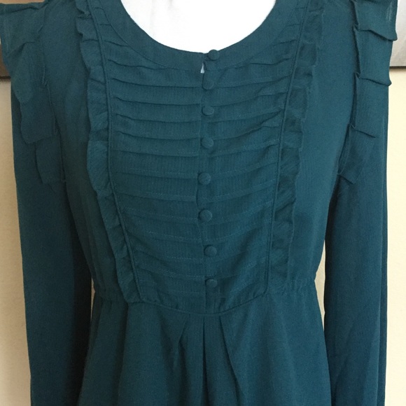 Elle • teal blouse - Picture 3 of 8